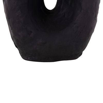 DECORATIVE TABLE VASE NAMENTIS HM4673.01L TERRACOTA IN BLACK COLOR--26.5x16x36.5Hcm.
