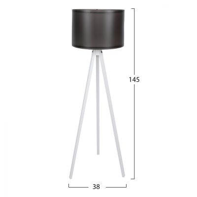 FLOOR LAMP IN WHITE AND BLACK HM7272.05 Φ38x145cm
