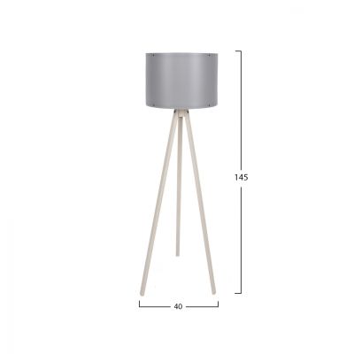 FLOOR LAMP IN ECRU AND GREY HM7272.16 Φ38x145cm