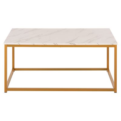 ХОЛНА МАСА SAFFRON HM8975.11 МЕЛАМИН БЯЛ МРАМОР ВИД-ЗЛАТНА ОСНОВА 95x55x43.5Hcm.