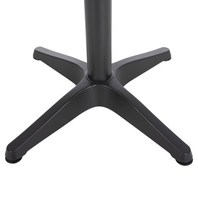 ALUMINUM ROUND TABLE ALEXA HM6086.01 ANTHRACITE-POLYWOOD TOP IN NATURAL COLOR Φ60x73Hcm.