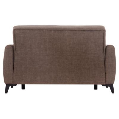 SOFA-BED 2-SEATER WITH STORAGE SPACE NIKKO HM3293.02 BROWN FABRIC 144x75x84Hcm.