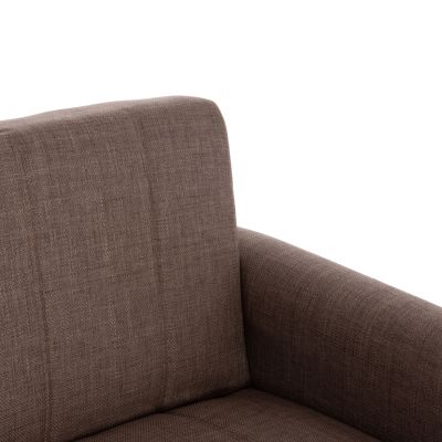 SOFA-BED 2-SEATER WITH STORAGE SPACE NIKKO HM3293.02 BROWN FABRIC 144x75x84Hcm.