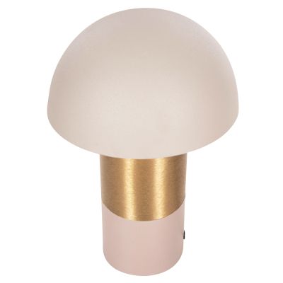 TABLE LAMP PUNE HM4245.10 METAL IN BEIGE-GOLD Φ20,5x32,5Hcm.