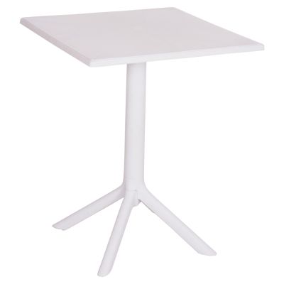 КВАДРАТНА ПОЛИПРОПИЛЕНОВА МАСА TERRIN HM6125.11 БЯЛА 60,5x60,5x76,5Hcm.