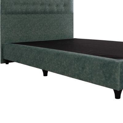 Bed MALENA HM647.27, green NUBUCK-type fabric, 120x200cm