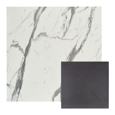 SQUARE HPL TABLETOP HM5839.31 WHITE MARBLE 80x80cm.