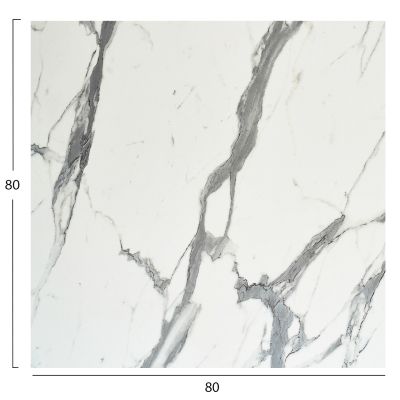 SQUARE HPL TABLETOP HM5839.31 WHITE MARBLE 80x80cm.