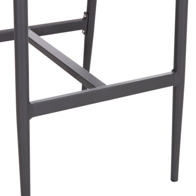BAR STOOL MEDIUM HEIGHT NOJO HM5920.02 ANTHRACITE ALUMINUM--BEIGE SYNTHETIC RATTAN 40x55.5x99Hcm.
