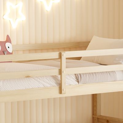 BUNK BED FOR CHILDREN LANTAI HM682.01 PINE WOOD IN NATURAL-MATTRESSES 190x90cm