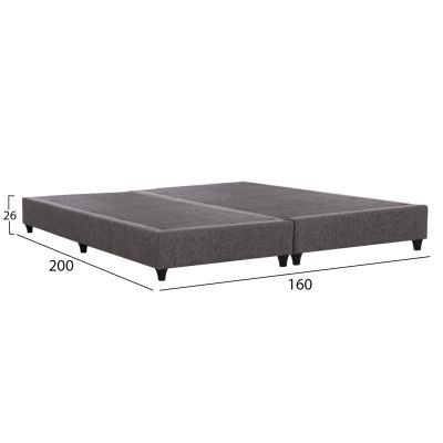 SUBSTRATE KING-SIZE BED SIGGY HM21218--GREY FABRIC--FOR MATTRESS 180x200cm.