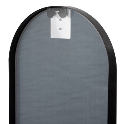 ОГЛЕДАЛО ЗА СТЕНА HM9581.01 ВИСОКА ОВАЛНА ЧЕРНА АЛУМИНИЕВА РАМКА 38,5x4x149Hcm.