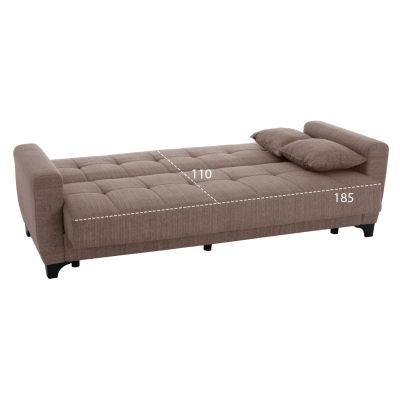 HM11748.02 sofa-bed set of 3-seater and 2-seater, beige