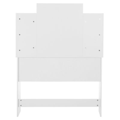 DRESSING TABLE WITH LED LIGHTS-SHELVES-DRAWERS LAURYN HM2502.03 WHITE COLOR 108x40x140Hcm.