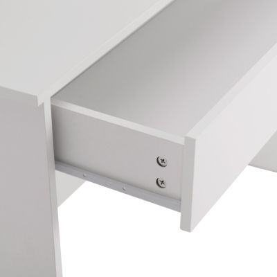 DRESSING TABLE WITH LED LIGHTS-SHELVES-DRAWERS LAURYN HM2502.03 WHITE COLOR 108x40x140Hcm.