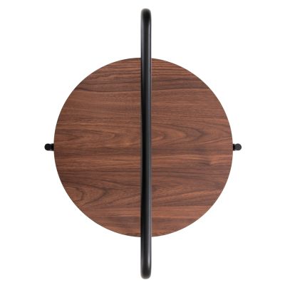 ПОМОЩНА МАСА SYLO HM9618.02 MDF В ЦВЯТ ОРЕХ-ЧЕРНА МЕТАЛНА КОНСТРУКЦИЯ Φ44x66Hcm.