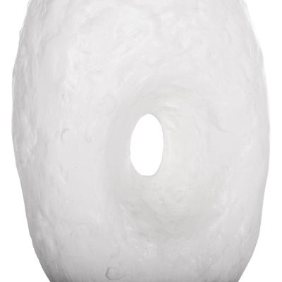 DECORATIVE TABLE VASE NAMENTIS HM4673.02L TERRACOTA IN WHITE COLOR--26.5x16x36.5Hcm.