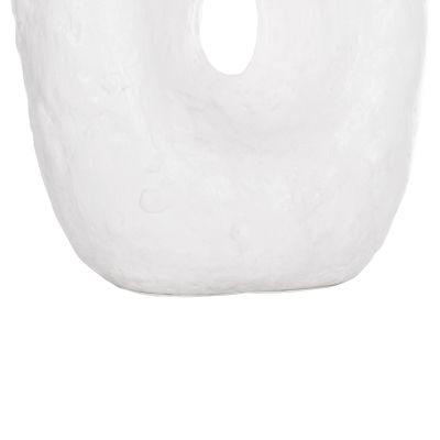 DECORATIVE TABLE VASE NAMENTIS HM4673.02L TERRACOTA IN WHITE COLOR--26.5x16x36.5Hcm.