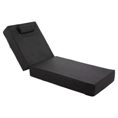 SUNBED CUSHION TEXTLINE SIFNOS BLACK HM11761.01 200(120+80)x70x20Hcm.