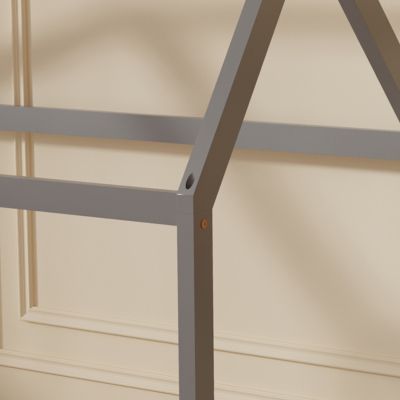 BED FOR KIDS PEPE HM678.05 t.MONTESSORI SOLID PINE WOOD IN GREY- 140x70cm.