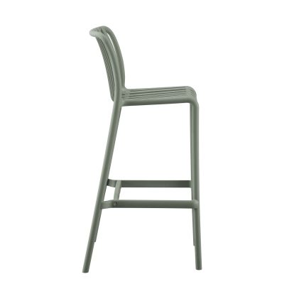 BAR STOOL POLYPROPYLENE CONVEE HM6098.07 DARK OLIVE 38,5x49,5x102Hcm.