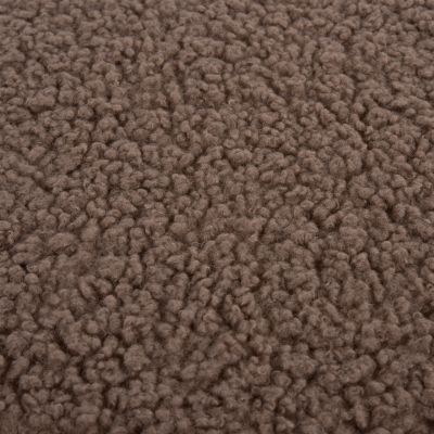 STOOL KARLO HM8411.25 LIGHT BROWN BOUCLE FABRIC WITH SILVER BASE Φ35x41Hcm.