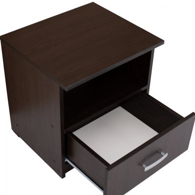 NIGHT STAND WITH DRAWER WENGE HM2431.02 45X40X48 cm.
