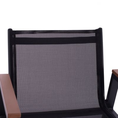 CHARCOAL ALUMINUM BAR STOOL WITH POLYWOOD 52 x 58 x 108 cm. HM5790.02