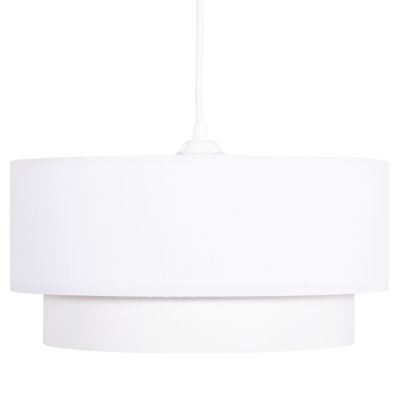 CEILING PENDANT CYLINDRICAL LAMP KRIKS HM4707.01 PVC IN WHITE Φ30x70Hcm.