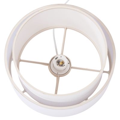 CEILING PENDANT CYLINDRICAL LAMP KRIKS HM4707.01 PVC IN WHITE Φ30x70Hcm.