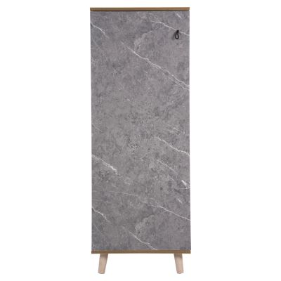 SHOE CABINET ALVARO HM8954.12 MELAMINE IN SONAMA-STONE TEXTURE 50Χ38Χ135Hcm.