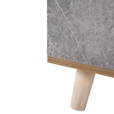 SHOE CABINET ALVARO HM8954.12 MELAMINE IN SONAMA-STONE TEXTURE 50Χ38Χ135Hcm.