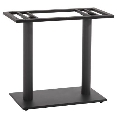 BASE FOR TABLE HM435.20 METAL DOUBLE IN MATTE GREY WITH HEIGHT ADJUSTERS 80Χ40Χ72Hcm.