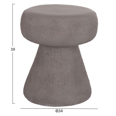 ROUND STOOL INTERON HM18171.03 FIBER CEMENT IN GREY--Φ34x39Hcm.