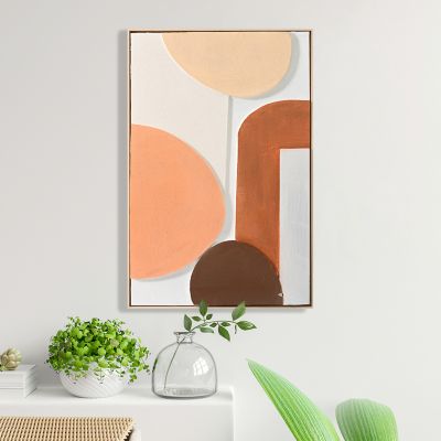WALL PAINTING 3D FLUO HM4543.01 WITH BEIGE PS FRAME-HANDMADE SHAPES 60x4,5Χ90Hcm.