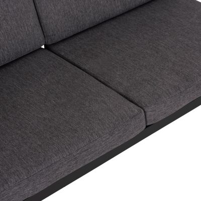 OUTDOOR 2-SEATER SOFA SAFIN HM6279.03 ALUMINUM & CUSHIONS IN ANTHRACITE 140x70x77Hcm.