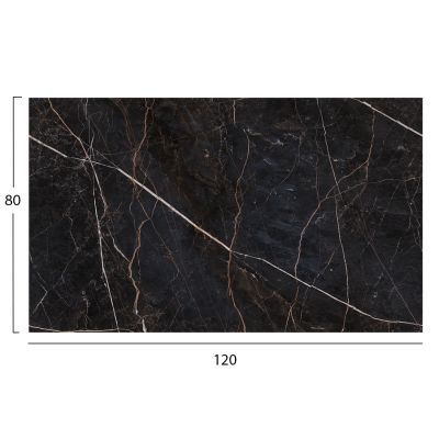 HPL TABLETOP HM5840.34 RECTANGULAR IN BLACK MARBLE 120x80cm.