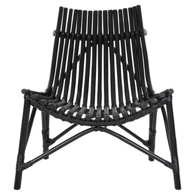 CHAIR FOR OUTDOORS CELLION HM9812.02 RATTAN POLES IN BLACK COLOR 76x72x83Hcm.