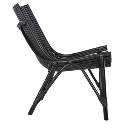 CHAIR FOR OUTDOORS CELLION HM9812.02 RATTAN POLES IN BLACK COLOR 76x72x83Hcm.