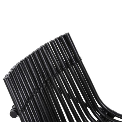 CHAIR FOR OUTDOORS CELLION HM9812.02 RATTAN POLES IN BLACK COLOR 76x72x83Hcm.