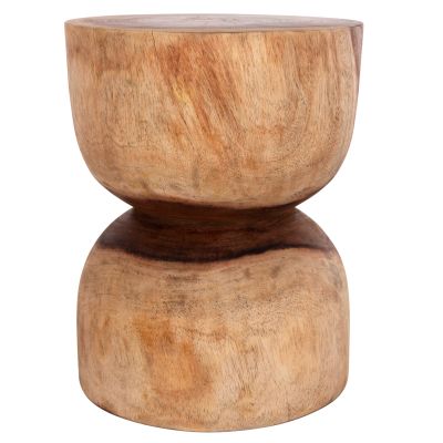 ROUND STOOL FEBRY HM9753.11 SOLID SUAR WOOD IN NATURAL Φ35x45Hcm.