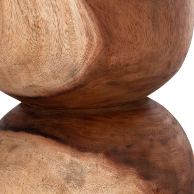 ROUND STOOL FEBRY HM9753.11 SOLID SUAR WOOD IN NATURAL Φ35x45Hcm.