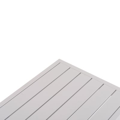 SUNLOUNGER SIDE TABLE SENTRY HM6275.01 ALUMINUM IN WHITE 87x43,5x45Hcm.