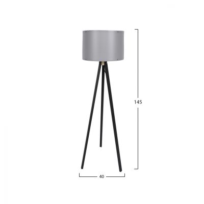 FLOOR LAMP IN BLACK AND GREY HM7272.11 Φ38x145cm