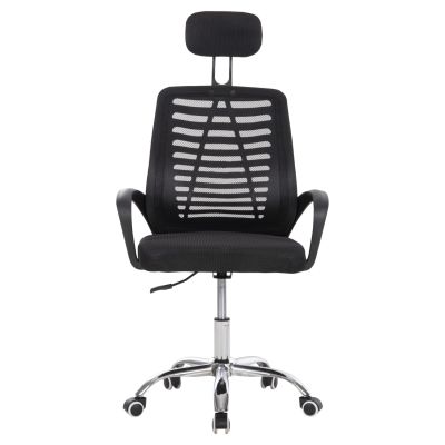 OFFICE CHAIR TRAIL2 HM1193 BLACK MESH-CHROMED METAL LEG 62x59x120Hcm.