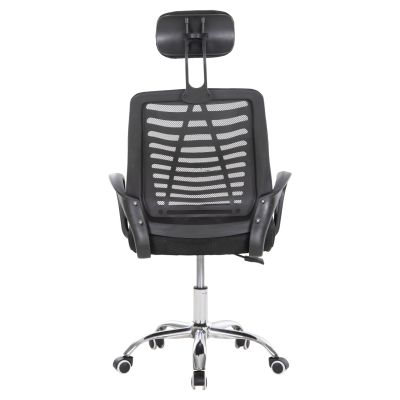 OFFICE CHAIR TRAIL2 HM1193 BLACK MESH-CHROMED METAL LEG 62x59x120Hcm.