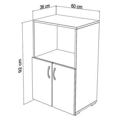 KITCHEN CABINET NITO HM18197.01 MELAMINE IN WHITE COLOR 60x36x92Hcm.