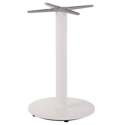 TABLE BASE ALUMINUM HM476.02 ROUND IN MATTE WHITE 48x48cm CROSS Φ45Χ72Hcm.