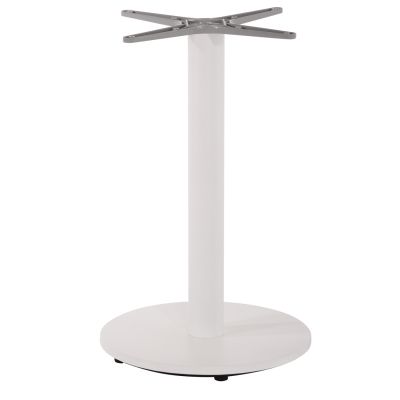 TABLE BASE ALUMINUM HM476.02 ROUND IN MATTE WHITE 48x48cm CROSS Φ45Χ72Hcm.