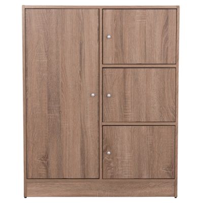 CABINET WITH 4 STORAGE SPACES MATIN HM2479.02 SONAMA OAK MELAMINE 80x39,5x99,5Hcm.